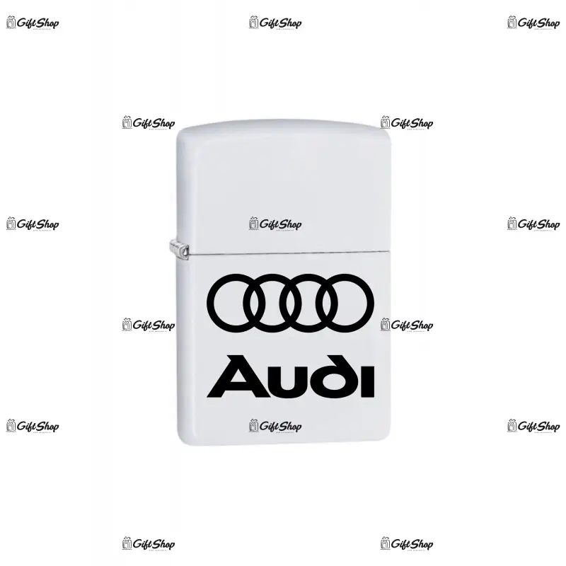 Audi, bricheta metalica gravata laser cu mesaj model 2